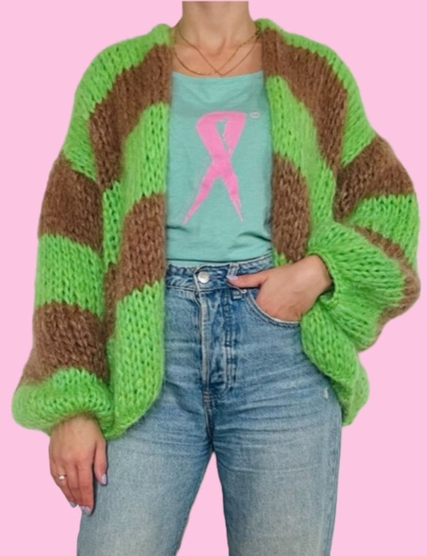 Mohair Cardigan Ribbon Tribus