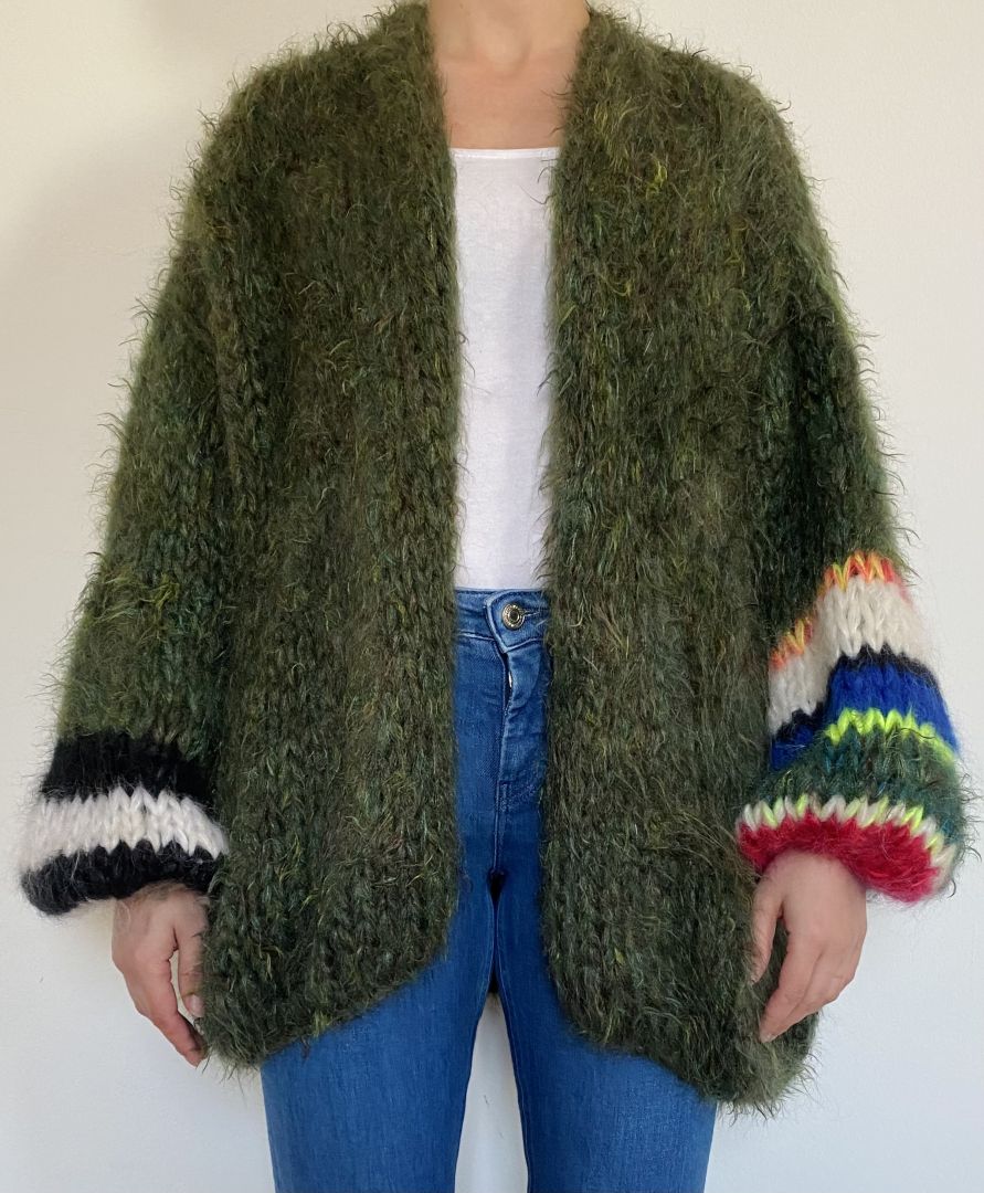 Mohair Cardigan Blu 
